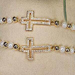 Pulsera Cruz Completa con Zirconia